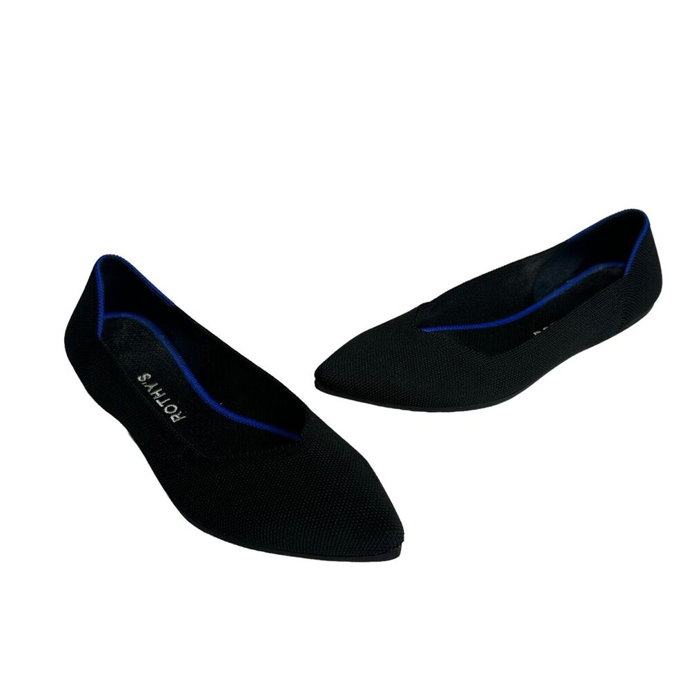 Rothy’s The Point Slip On Black Flats Women’s Size 7.5 - Picture 2 of 5